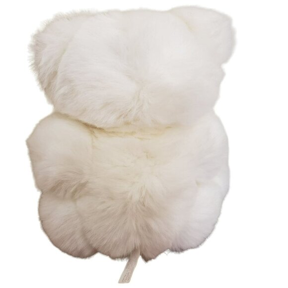 VTG White Teddy Bear Sleepy Blue Eyes Jointed HugginPuff Plush 80s Toy Stuffed - Picture 8 of 10